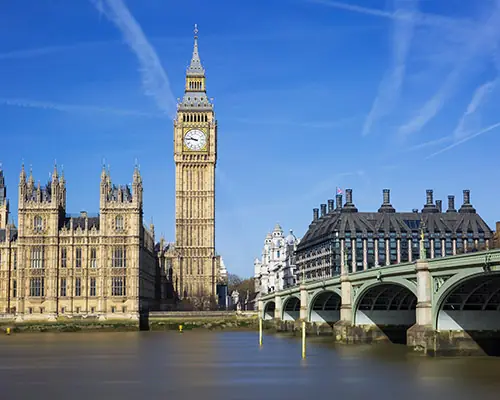 Houses of Parliament und Big Ben an der Themse in London
